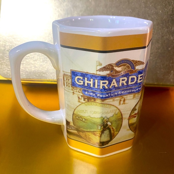 GHIRARDELLI SODA FOUNTAIN CHOCOLATE SHOP OCTAGONAL MUG CUP - Picture 2 of 7